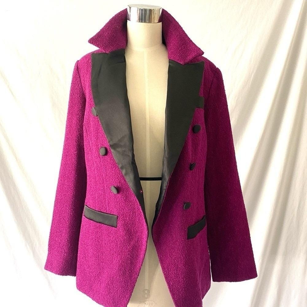 Linea By Louis Dell'Olio Fuscia and Black Statement Jacket